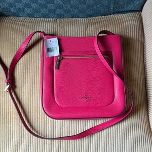 NWT Kate Spade Leila Top Zip Bright Rose Crossbody